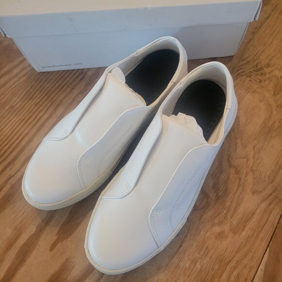 J/Slides ALARA1 White Leather Slip-On Sneakers Women’s 6.5 New with Box - Picture 1 of 5